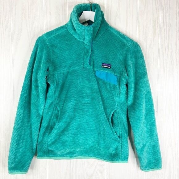 Patagonia Jackets & Blazers - Patagonia Re-Tool Snap-T Fleece Pullover Teal Women’s Size XS